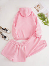 Kangaroo Pocket Drawstring Thermal Lined Hoodie & Sweatpants & Track Shorts